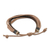 Men's leather and cotton cord bracelets, 'Bold Espresso Contrast' (pair) - Pair of Men's Leather Cord Wristband Bracelets from Thailand (image 2e) thumbail