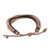 Men's leather and cotton cord bracelets, 'Bold Espresso Contrast' (pair) - Pair of Men's Leather Cord Wristband Bracelets from Thailand (image 2f) thumbail