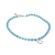 Quartz pendant necklace, 'Beads of Love' - Blue Quartz and Karen Silver Heart Necklace from Thailand (image 2d) thumbail