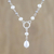 Cultured pearl pendant necklace, 'Perfect Glow' - Cultured Pearl Station Pendant Necklace from Thailand (image 2) thumbail