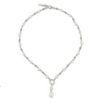 Cultured pearl pendant necklace, 'Perfect Glow' - Cultured Pearl Station Pendant Necklace from Thailand