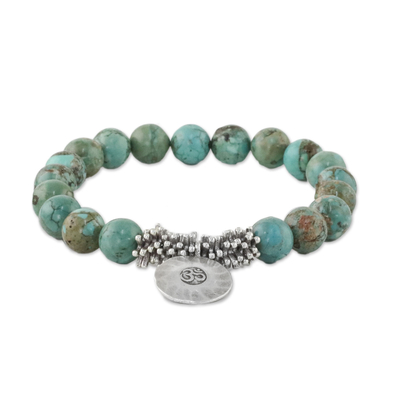 Silbernes Bettelarmband - Karen Om-Armband aus Silber mit Perlen aus Thailand