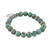 Silver charm bracelet, 'Mossy Charm' - Karen Silver Beaded Om Bracelet from Thailand (image 2d) thumbail