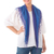 Pañuelo de seda - Bufanda de seda con flecos azules y morados tejida a mano de Tailandia