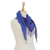 Silk scarf, 'Imperial Night' - Handwoven Blue and Purple Fringed Silk Scarf from Thailand (image 2e) thumbail