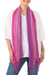 Silk scarf, 'Magenta Candy' - Handwoven Magenta and Purple Silk Scarf from Thailand (image 2c) thumbail