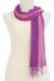 Silk scarf, 'Magenta Candy' - Handwoven Magenta and Purple Silk Scarf from Thailand (image 2d) thumbail