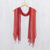 Silk scarf, 'Changing Leaves' - Artisan Handwoven Red Orange Silk Scarf from Thailand (image 2b) thumbail