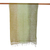 Silk scarf, 'Olive Woodlands' - Artisan Handwoven Green Fringed Silk Scarf from Thailand (image 2g) thumbail