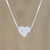 Sterling silver pendant necklace, 'Elephant's Promise' - Sterling Silver Elephant Heart Necklace from Thailand