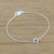 Sterling silver pendant bracelet, 'Elephant Grin' - Sterling Silver Elephant Pendant Bracelet from Thailand (image 2b) thumbail