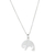 Sterling silver pendant necklace, 'Mother Elephant' - Sterling Silver Mother and Child Elephant Necklace (image 2c) thumbail
