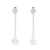 Sterling silver dangle earrings, 'Cute Blooms' - Floral Sterling Silver Chain Dangle Earrings from Thailand thumbail