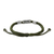 Silver pendant bracelet, 'Karen Triangle in Olive' - Hand Braided Olive Cord Bracelet with Silver Pendants