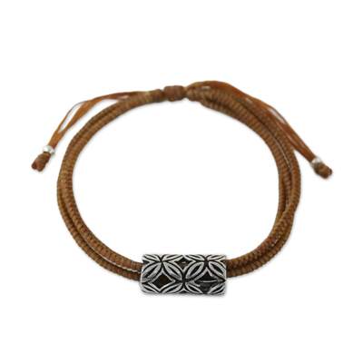 Karen Silver Pendant Bracelet in Cinnamon from Thailand