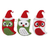 Felt Christmas ornaments, 'Wise Young Owls' (set of 3) - Felt Owl Christmas Ornaments Set of 3 from Thailand