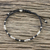 Silver accent cord bracelet, 'Petite Heart' - Handmade Cord Bracelet with Karen Silver Heart Charm (image 2) thumbail