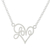 Sterling silver pendant necklace, 'All for Love' - Brushed Satin Sterling Silver Love Necklace