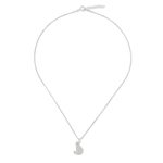 Sterling silver pendant necklace, 'Cat's Shadow' - Artisan Crafted Silver Cat Necklace with Brushed Finish