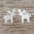Sterling silver stud earrings, 'Lovely Deer' - Sterling Silver Deer Earrings with Brushed Finish (image 2) thumbail
