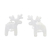 Sterling silver stud earrings, 'Lovely Deer' - Sterling Silver Deer Earrings with Brushed Finish thumbail