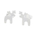 Sterling silver stud earrings, 'Lovely Deer' - Sterling Silver Deer Earrings with Brushed Finish (image 2c) thumbail