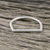 Sterling silver band ring, 'Cool Semicircle' - Simple Sterling Silver Band Ring from Thailand (image 2) thumbail