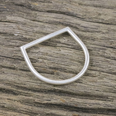 Sterling silver band ring, 'Cool Minimalism' - Simple Sterling Silver Band Ring from Thailand