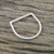 Sterling silver band ring, 'Cool Semicircle' - Simple Sterling Silver Band Ring from Thailand (image 2b) thumbail