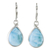 Larimar dangle earrings, 'Gossamer Sky' - Artisan Designed Larimar and Sterling Dangle Earrings thumbail