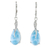 Larimar dangle earrings, 'Transcendental Sky' - Larimar Cabochon and CZ Dangle Earrings (image 2a) thumbail