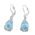 Larimar dangle earrings, 'Transcendental Sky' - Larimar Cabochon and CZ Dangle Earrings (image 2d) thumbail