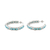 Turquoise half-hoop earrings, 'Nautical Notions' - Nautical Style Turquoise Half Hoop Earrings from Thailand