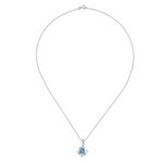 Blue topaz pendant necklace, 'Blue Brilliance' - Circular Faceted Topaz Pendant Necklace from Thailand