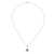 Blue topaz pendant necklace, 'Blue Brilliance' - Circular Faceted Topaz Pendant Necklace from Thailand (image 2a) thumbail