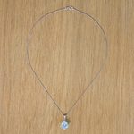 Blue topaz pendant necklace, 'Blue Brilliance' - Circular Faceted Topaz Pendant Necklace from Thailand