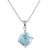 Blue topaz pendant necklace, 'Blue Brilliance' - Circular Faceted Topaz Pendant Necklace from Thailand (image 2d) thumbail