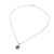 Amethyst pendant necklace, 'Violet Sparkle' - Circular Amethyst and CZ Pendant Necklace from Thailand