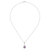 Amethyst pendant necklace, 'Charming Violet' - Hand Crafted Amethyst Cubic Zirconia 925 Silver Necklace