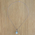 Larimar pendant necklace, 'Cradled Drop' - Drop-Shaped Larimar and CZ Pendant Necklace from Thailand