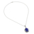 Lapis lazuli pendant necklace, 'Glamorous Twist' - Drop-Shaped Lapis Lazuli Pendant Necklace from Thailand (image 2d) thumbail