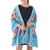 Cotton batik shawl, 'Paradise Garden' - Blue Cotton Shawl with Paisley and Flower Batik Motifs