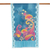 Batikschal aus Baumwolle - Blauer Baumwollschal mit Paisley- und Blumen-Batik-Motiven