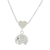 Sterling silver pendant necklace, 'Mini Elephant Heart' - Sparkling Elephant Heart Necklace from Thailand