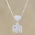 Collar colgante de plata esterlina - Collar de elefante de plata esterlina brillante de Tailandia