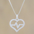 Sterling silver pendant necklace, 'My Beating Heart' - Heart-Shaped Sterling Silver Pendant Necklace from Thailand (image 2) thumbail