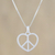 Sterling silver pendant necklace, 'Heart at Peace' - Peace Heart Sterling Silver Pendant Necklace from Thailand (image 2) thumbail