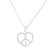 Sterling silver pendant necklace, 'Heart at Peace' - Peace Heart Sterling Silver Pendant Necklace from Thailand (image 2c) thumbail
