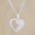Sterling silver pendant necklace, 'Soul of a Puppy' - Dog Heart Sterling Silver Pendant Necklace from Thailand thumbail
