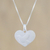 Sterling silver pendant necklace, 'Dove Love' - Dove Heart Sterling Silver Pendant Necklace from Thailand (image 2) thumbail